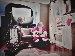 Santa enjoying some cookies!